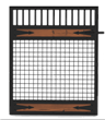 Tuscany Mesh Door with Strap Latch - Painted